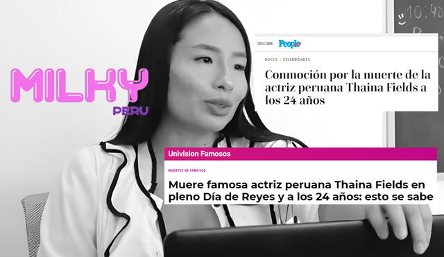 People, Univision y Semana fueron algunos de los medios que cubrieron la muerte de Thaina Fields. Foto: composición LR/Milky Perú/People/Univision