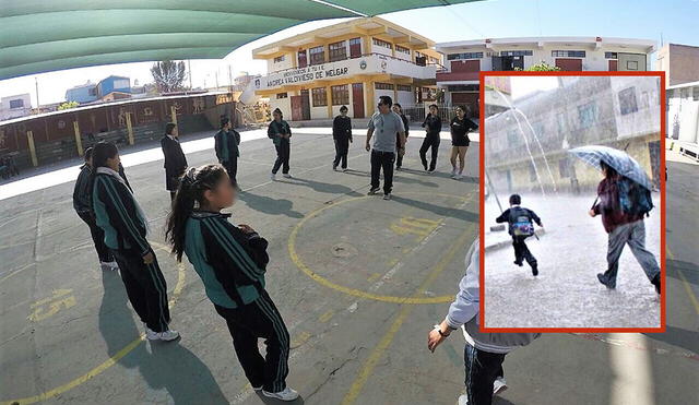 Diferentes condiciones se registran en Arequipa lo que podría afectar el inicio del año escolar para este 2024. Foto: composición LR/Andina