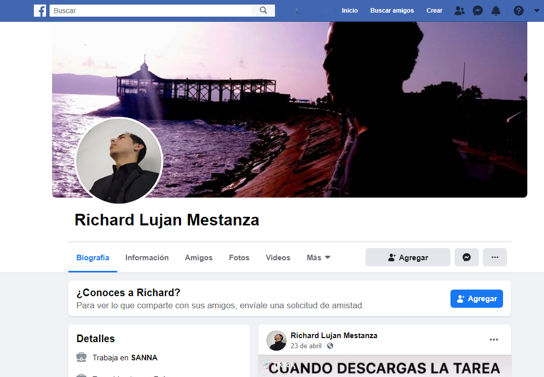 Su broer Richard Lujan Mestanza www.facebook.com/Ridar1210