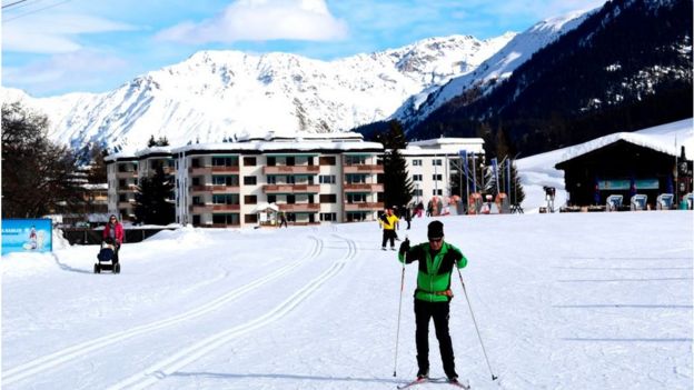 La mayor parte del año, Davos es un resort de esquí.